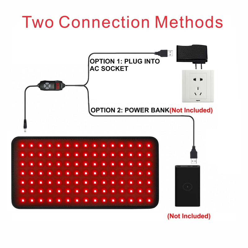 LOVTRAVEL New 16'' X 7.9'' LED 660nm Red Light Therapy and 850nm Near Infrared Light Therapy Devices Large Pads Wearable Wrap for Pain