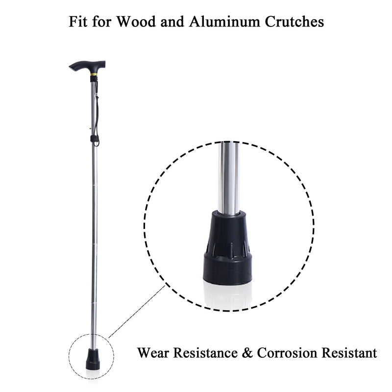 [Australia] - Walking Cane Tips 3/4 Inch Heavy Duty Black Cane Rubber Tips Replacement, 2Pack 3/4" 