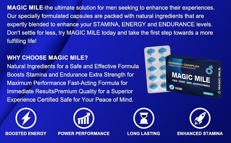 1000MG Stamina & Firmness Support | Harder, Stronger for Longer | 10 Blue Pills for Men UK