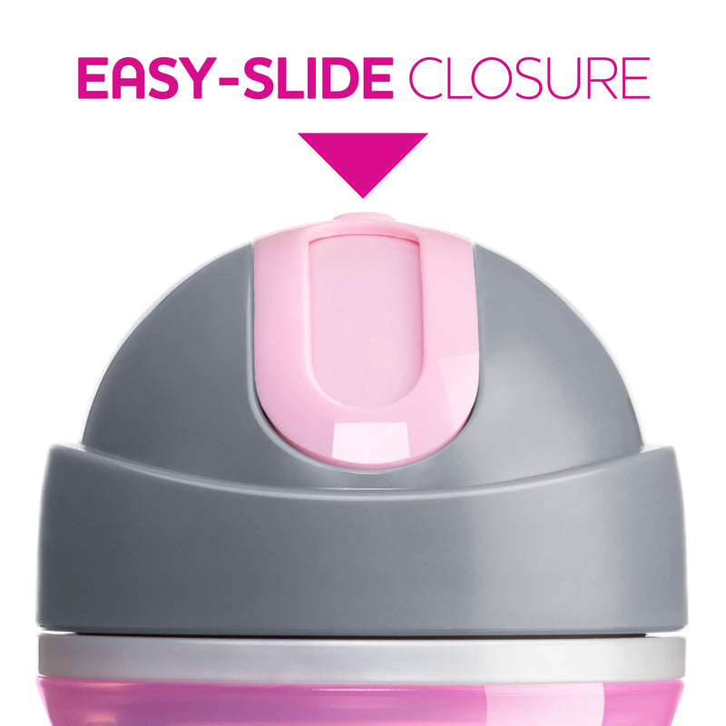 [Australia] - Chicco 9oz. Double-Wall Insulated Flip-Top Sippy Cup with Silicone Straw and Spill-Free Lid | Top-Rack Dishwasher Safe Easy to Hold Ergonomic Indents Dream Pink/Purple, 2pk 12+ months 