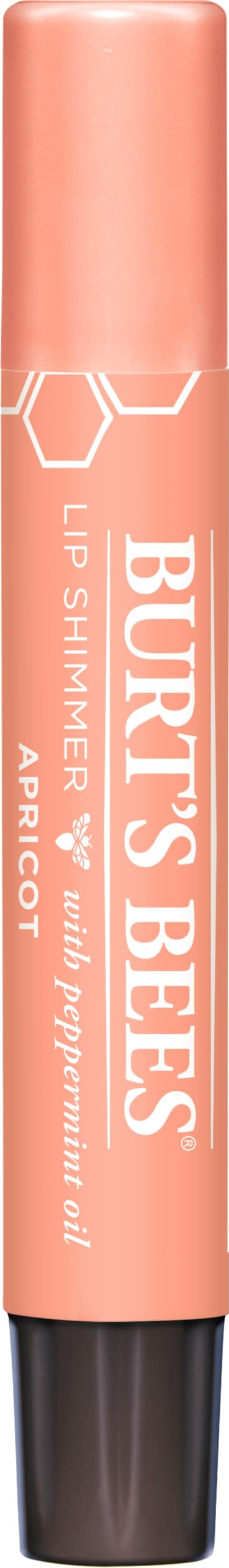 Burt's Bees Lip Balm, Moisturizing Lip Shimmer for Women, for All Day Hydration, with Vitamin E & Coconut Oil, 100% Natural, Apricot, 0.09 Ounce 1 Count (Pack of 1)