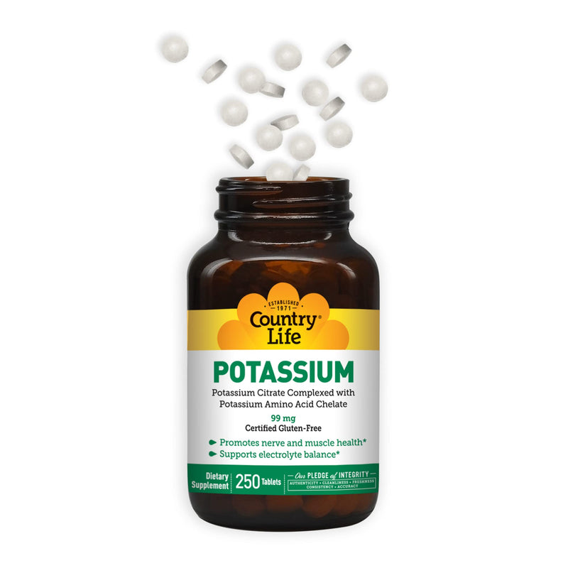 [Australia] - Country Life Potassium 99 Mg, 250 Tablets 250 Count (Pack of 1) 