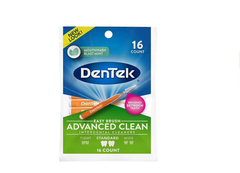 [Australia] - DenTek Easy Brush Interdental Cleaners, Mint, 16 Count 16 Count (Pack of 1) 