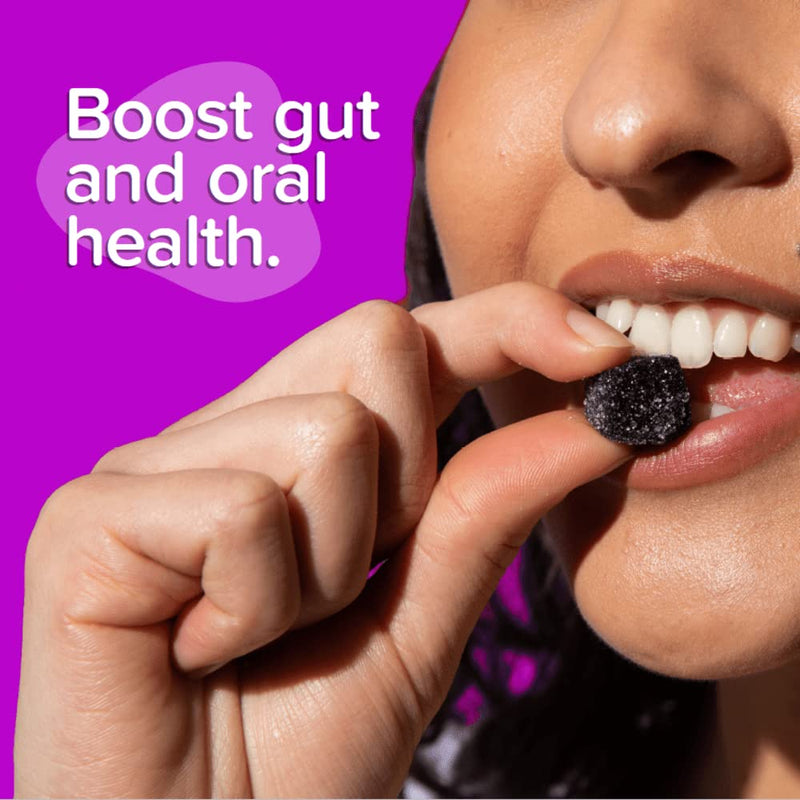 [Australia] - gumi Nutrition Coconut Activated Charcoal Gummies - Charcoal Supplements for Detox, Oral Health & Gut Health - 200mg Gummy Vitamin - Gluten Free, Vegan & Non GMO - Natural Açaí Flavor (60 Count) 