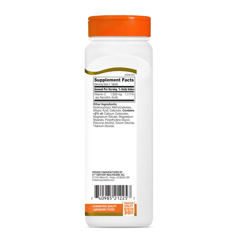 21st Century Vitamin C 1000mg Prolonged Release Tablets, Immune, 110ct | Vitamin C 1000 mg Prolonged-Release Ascorbic Acid, Immune & Antioxidant Support, Steady All-Day Release for Men & Women 110 Count (Pack of 1)