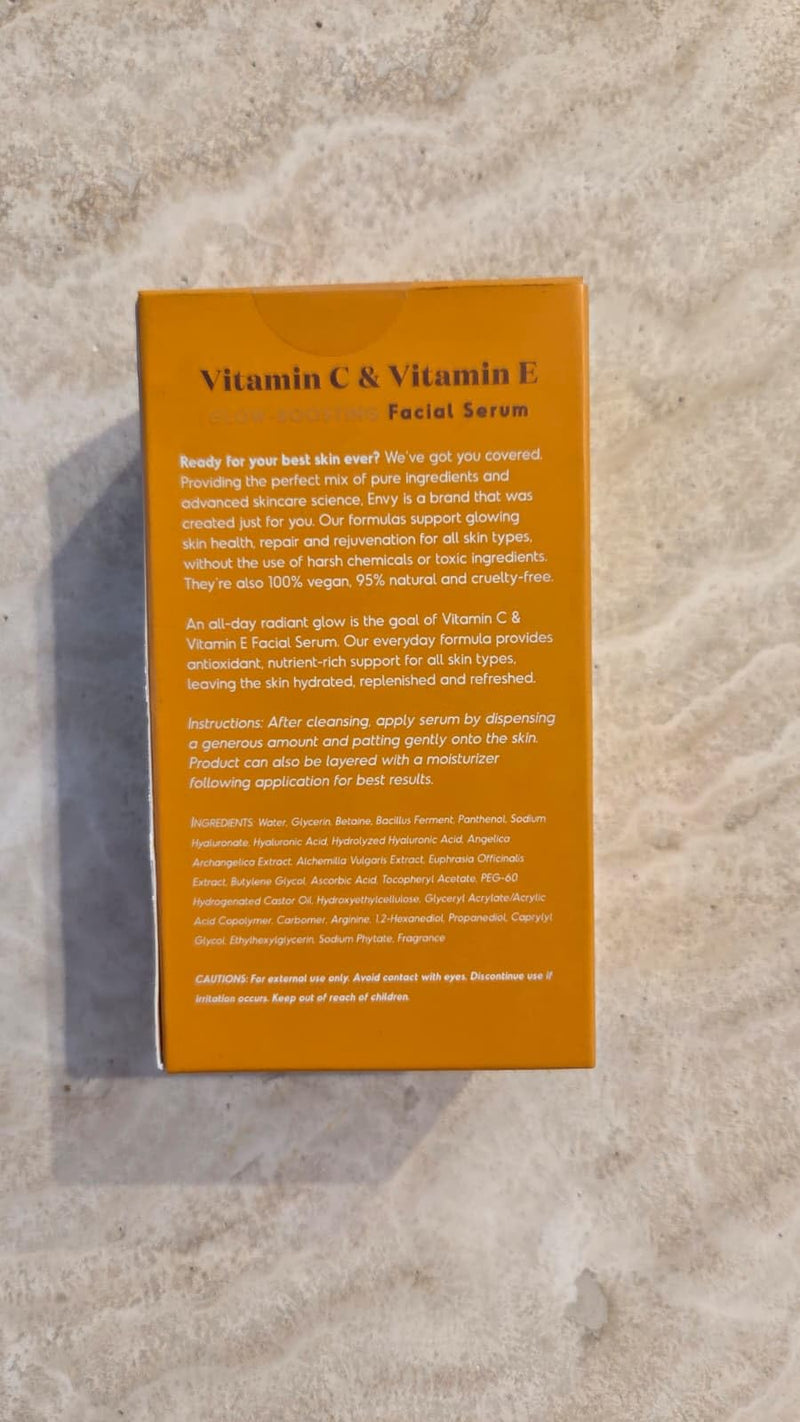Envy Vitamin C Serum for All Skin Types - 1.69 Oz Vitamin C & Vitamin E