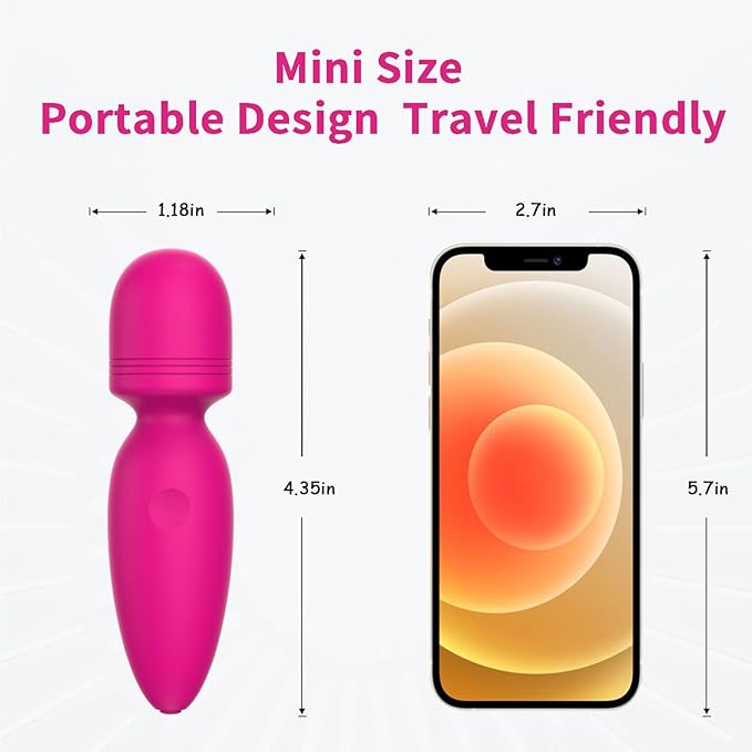 Mini Massager Tools,Gifts for Women Small Cordless Handheld Massager with 10 Vibration Modes, Personal Handheld Massager for Neck Shoulder Back BodyÔºàRose RedÔºâ