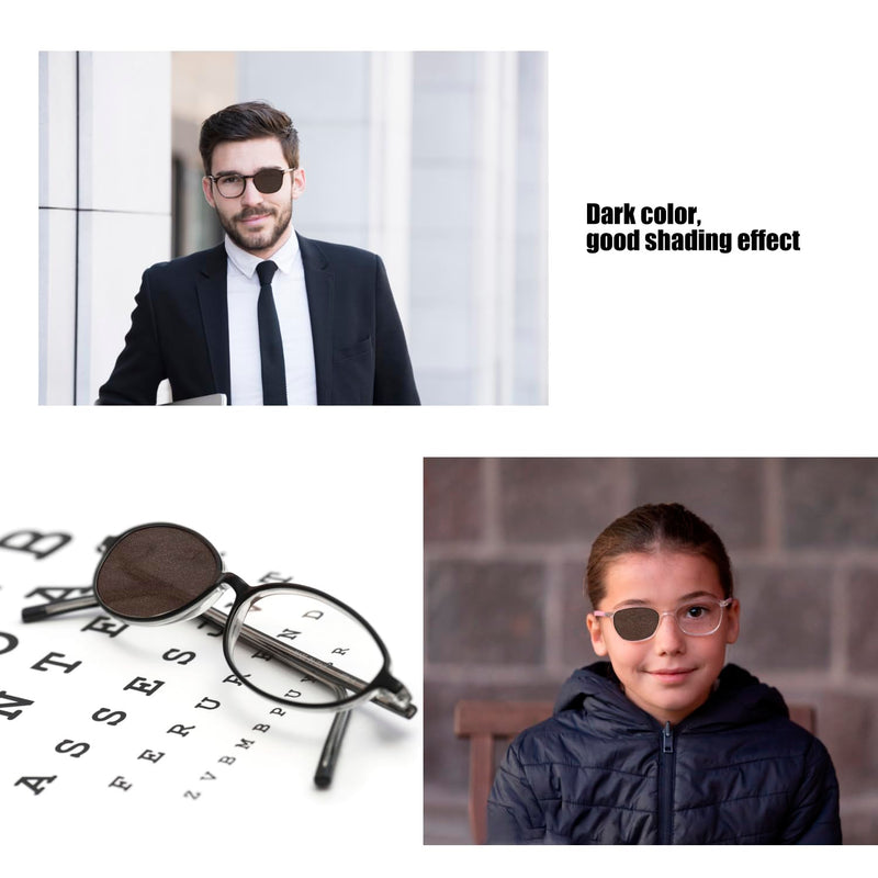 [Australia] - Translucent Brown Eye Patch for Glasses,6 Pack Reusable Vision Patching,Perfect for Lazy Eye, Amblyopia, Strabismus and Post-Surgery Recovery 