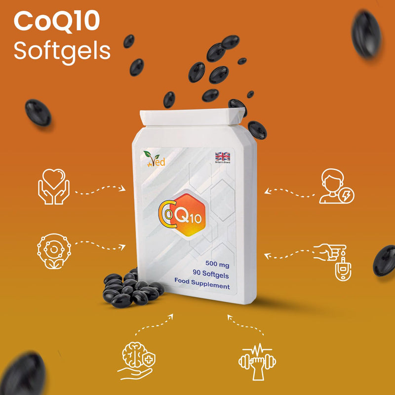 VED Co Enzyme Q10 | Support Healthy Heart and Muscles | Promote Cellular Energy | Naturally Fermented Ubiquinone| 500mg
