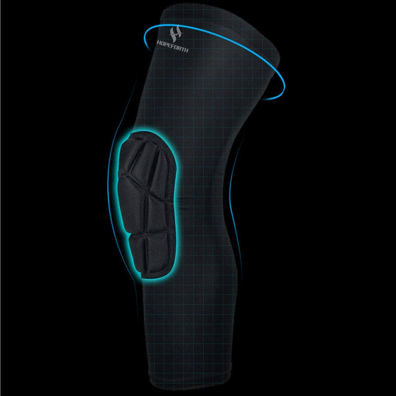Knee Padded 2 Pack Compression Leg Sleeve Thigh Guard Sports Protective Gear Brace Support for Football Basketball Volleyball Softball Tennis Youth Kids Adult Black Knee Pad X-Large (Pack of 2)