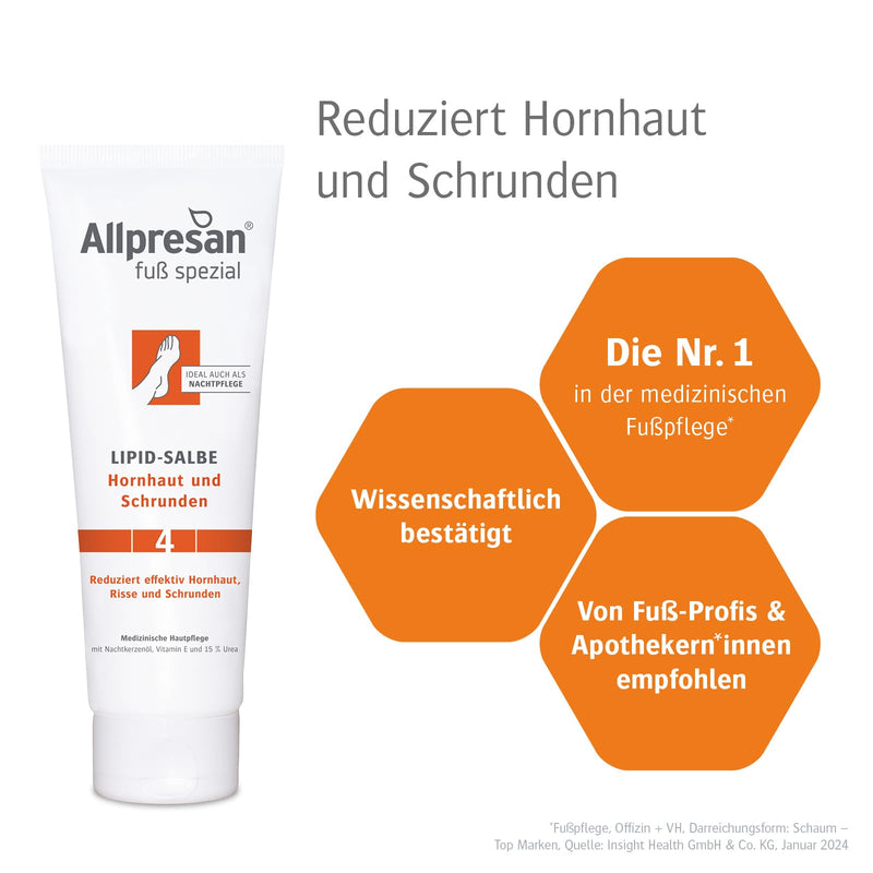 [Australia] - Allpresan foot special No. 4 lipid ointment against calluses and cracks - foot ointment for daily care of callused feet - 125 ml (3) 3 
