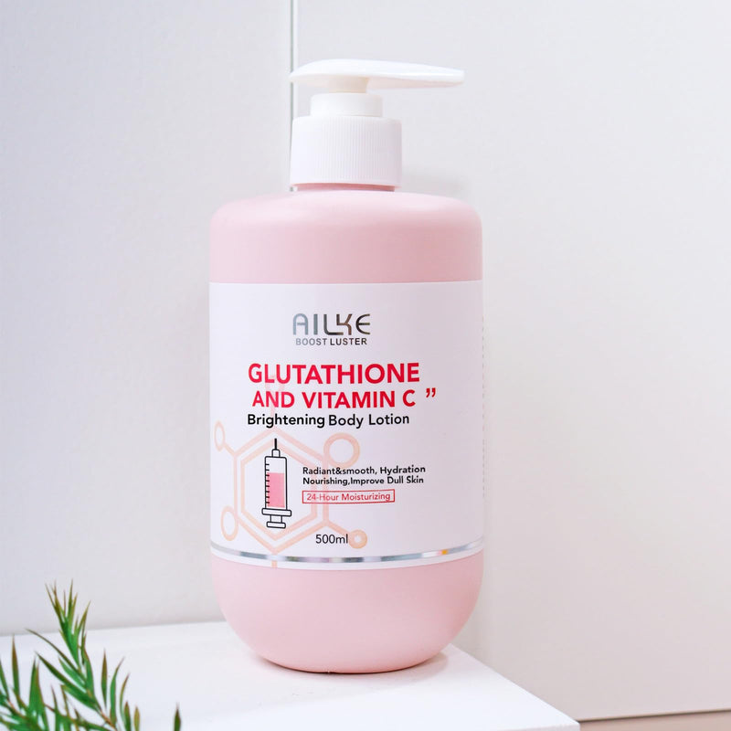AILKE Daily Moisturizing Body Lotion, Visibly Enhances Skin Radiance, With Glutathione, Vitamin C, Moisturizing Cream from Normal to Dry Skin, Help Skin Soften and Smooth, 500 ml/ 16.9 fl oz