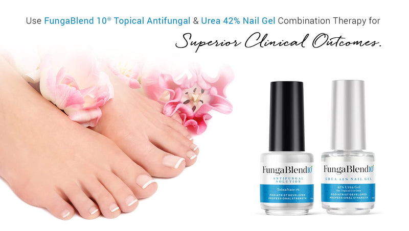 FungaBlend 10 - Urea 42% Nail Gel to Cure Fungus Faster - Delivers Antifungal Medication Directly to Fungus - Quick Results Topical Solution for Toe and Finger Nail Repair Treatment