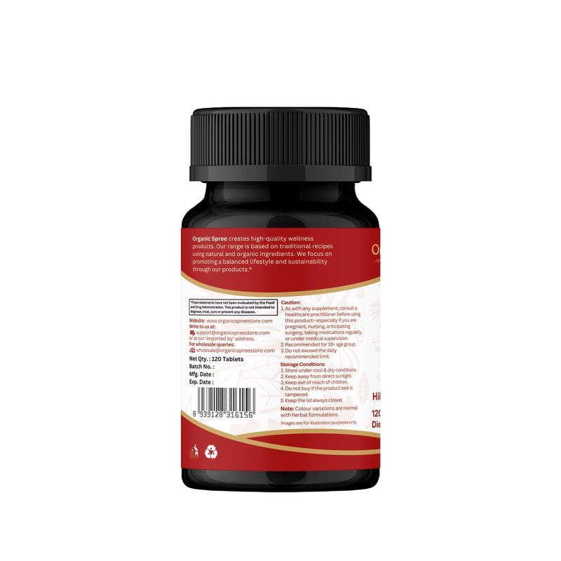 ORGANIC SPREE Hibiscus 120 Tablets | Hibiscus Sabdariffa (Gudhal) | USDA Organic Certified | Dietary Supplement - 120 Tablets*