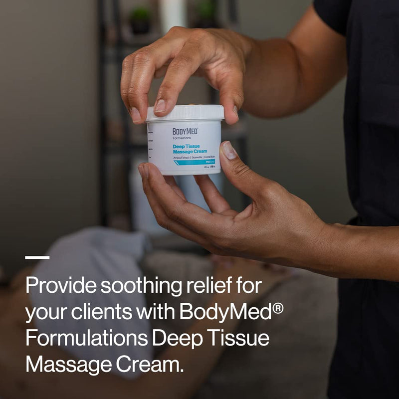 [Australia] - BodyMed Formulations Deep Tissue Massage Cream, 4 oz. – Fragrance-Free, All-Natural Cream for Massage Therapy – Formulated with Arnica Extract & Cocoa Butter – Hypoallergenic & Paraben Free 4 Fl Oz (Pack of 1) 