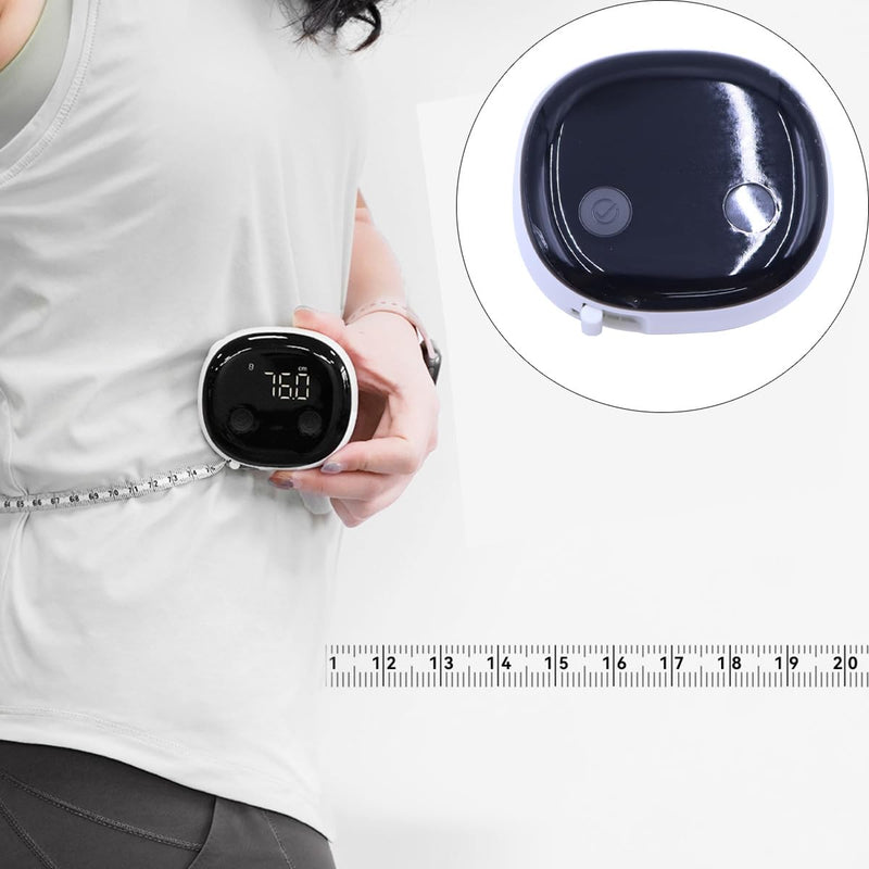 Fitdays Smart Body Tape (Black) – Bluetooth BMI/Body Fat Tracker, App Sync – For Waist/Hips (Fitness)