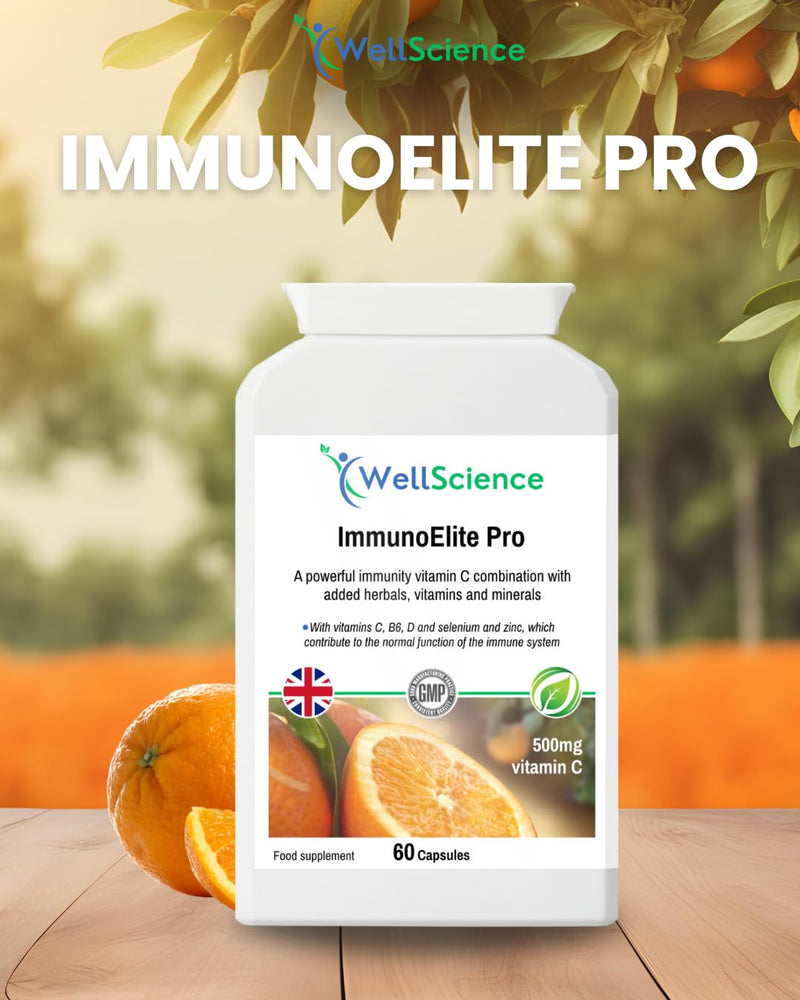ImmunoElite Pro: Immune Support, Antioxidant Boost, and Energy Enhancement - with Vitamin C, D, Zinc, Turmeric, Baobab & Acerola