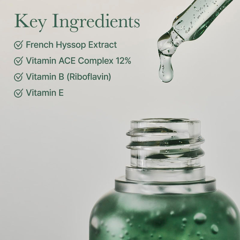 Arencia Hyssop Glow Serum, 10% Niacinamide, 12% Vitamin A,C,E - Hydrating, Moisturizing, Anti-Aging Serum for Korean Glass Skin
