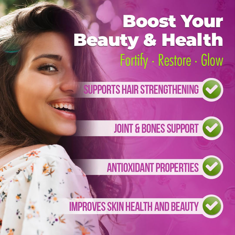 Hydrolyzed Collagen Peptides (60 Count), 1,000mg Per Serving, Beauty Joint and Anti Aging Support for Hair Skin Nails Bones and Joints, Collagen for Women and Men (30-Day Supply) (1)