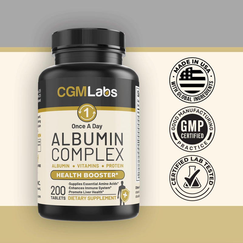 [Australia] - Once A Day Albumin Complex - Egg White Albumin, Whey Protein, Royal Jelly, Essential Amino Acids - 200Tablets 