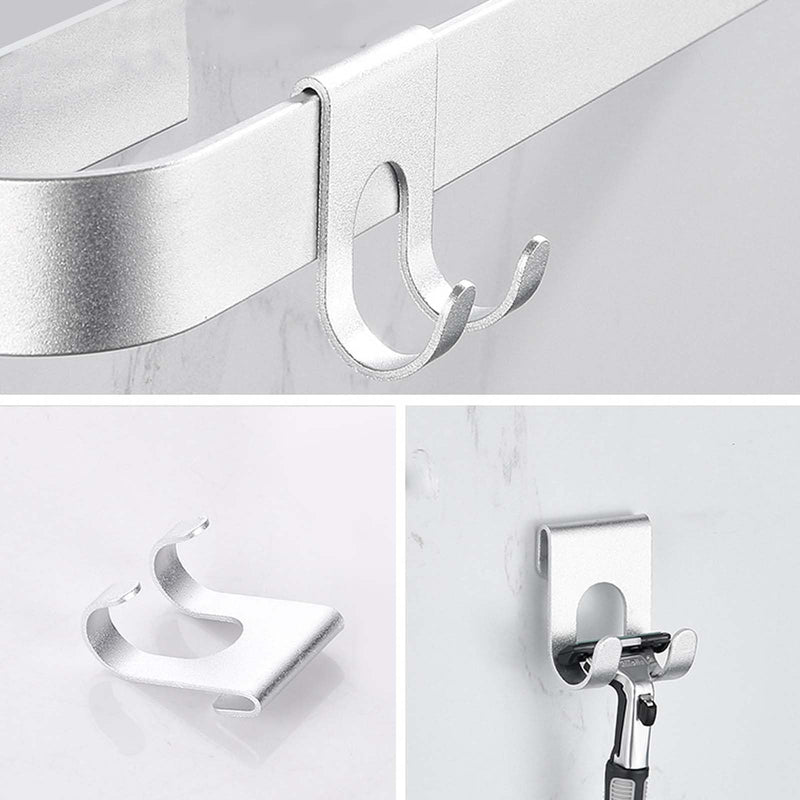 [Australia] - Naapesi Pack of 2 razor holder for plug, razor holder hook made of stainless steel, waterproof self-adhesive razor holder, razor hook without drilling for bathroom and kitchen organization (black) black 