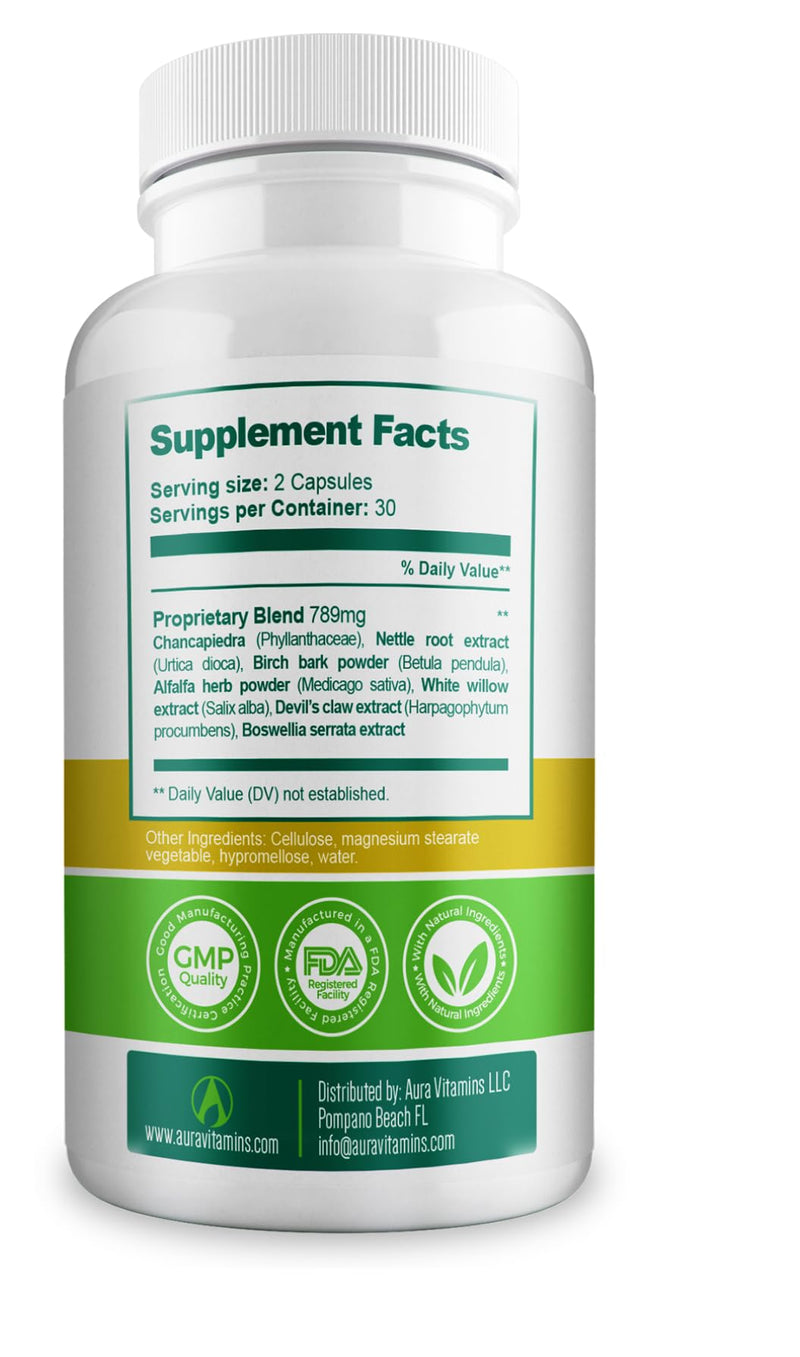 – Vitatonic Uric Acid Balancing Aid for Both Genders - Herbal Joint Care Detox Solution – Enhance Mobility - GMO-Free, Gluten-Free - 60 Capsules. (1) 1