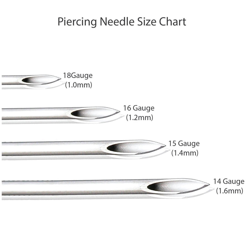 [Australia] - BodyJ4You 10PC Piercing Needles 18G - Sterile Disposable Sharp Surgical Stainless Steel - Nose Septum Ear Tragus Helix Labret Nipple Lip Navel 18 Gauge 