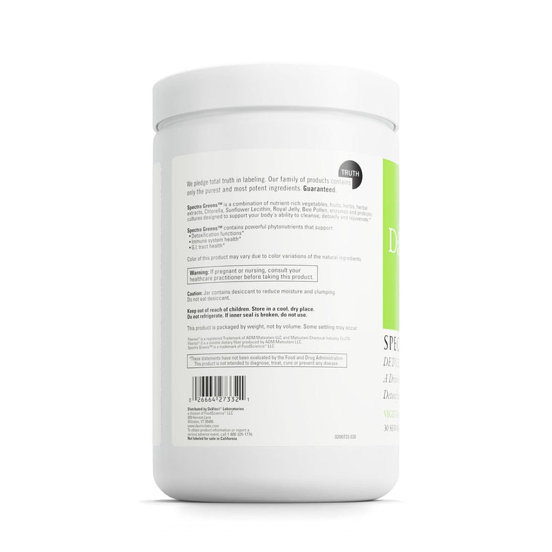 DAVINCI Labs Spectra Greens Detoxifier - Probiotic Supplement Aids Digestive & Heart Health & Detoxification* - Immune Health Supplement with Digestive Enzymes - 30 Servings (356.25 g)