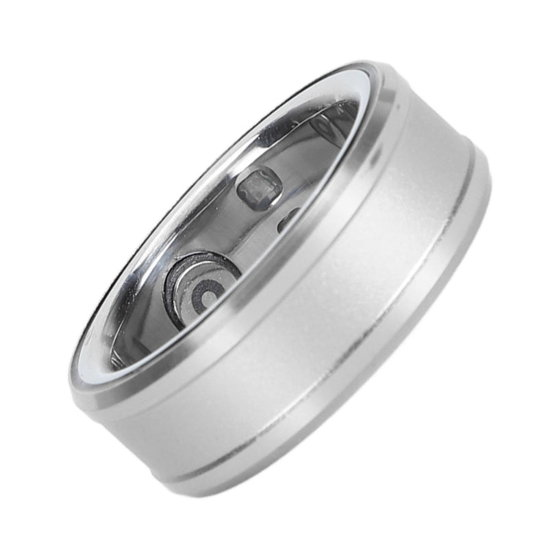 [Australia] - FOSA Smart Health Ring, NFC Sleep Monitor with Temperature Tracking, Step Counter, IP68 Waterproof, for Video Scrolling, Book Page Flipping (Silver) 