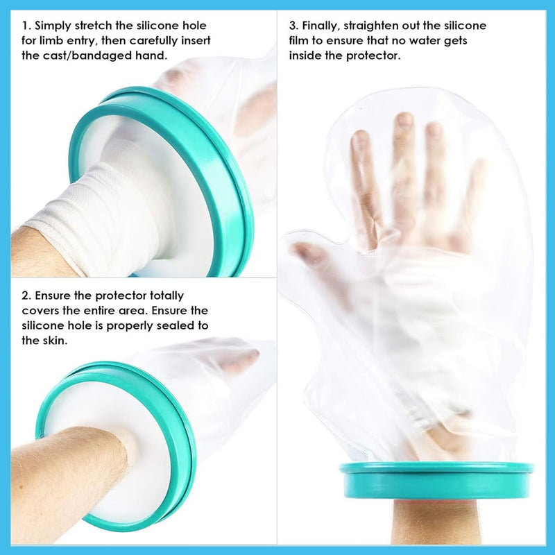 [Australia] - KSJEHW Waterproof plaster protection (hand) made of silicone, for bath and shower, for children up to 10 years (30x20cm) 