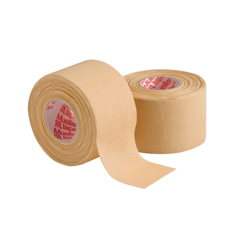 Mueller Sports Medicine Athletic and Sports Trainers Tape, First Aid Injury Wrap, 1.5" X 10yd Roll, Beige, 2 pack