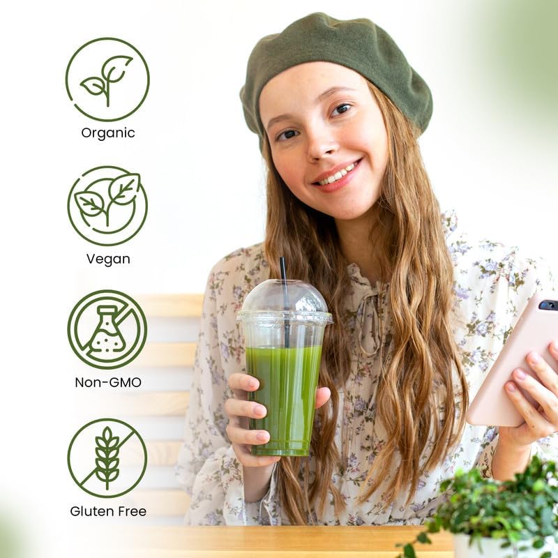 Herbal Magic's Organic Alfalfa Leaf Powder - Green Superfood for Smoothies, Soups, Baking - Free from Fillers & preservatives - 200gms Pack - of&G UK Organic Certified 200 g (Pack of 1)