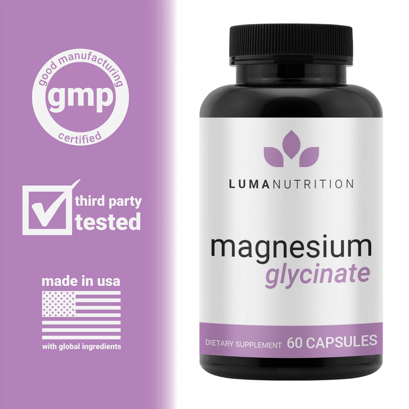 [Australia] - Magnesium Glycinate 1000mg (Magnesium Glycinate 500mg per Capsule) - Pure Magnesium Supplement - Chelated for Maximum Absorption - 60 Capsules 