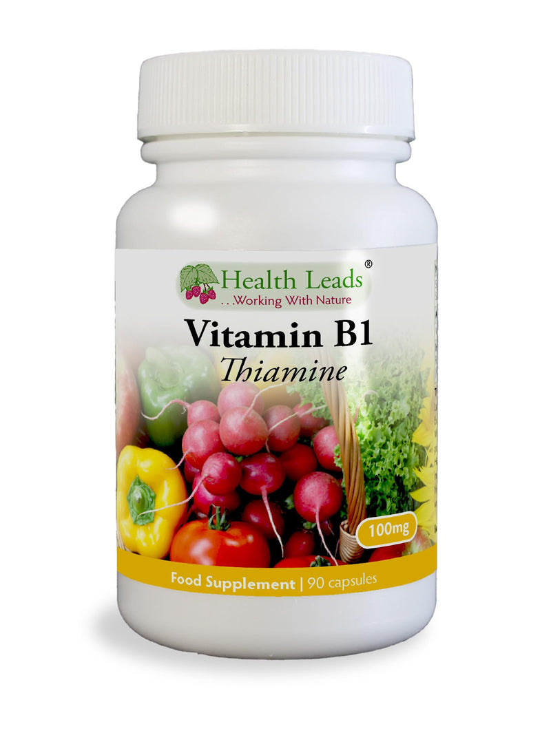 Vitamin B1 100mg x 90 Capsules, Magnesium Stearate Free & No Nasties, Easy to Swallow Small Capsules, Thiamine contributes to Healthy Metabolism and Healthy Heart Function, Made in Wales