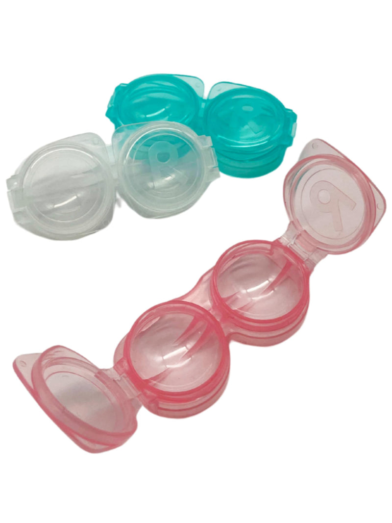 [Australia] - Traptix EyesBear - Foldable & economical contact lens container (1x) - Fixed lid - less liquid consumption - odor-free contact lens storage (transparent) 1x - Transparent 1er 