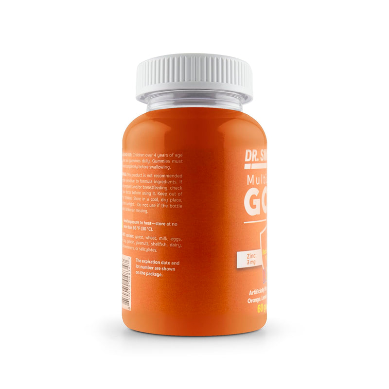 Dr. SImi Kids Zinc + Beta-Glucan + Vitamin C Gummies Immune Support for Kids 4+ | Pineapple, Orange, Lemon & Strawberry Flavors | Vegan, Non-GMO
