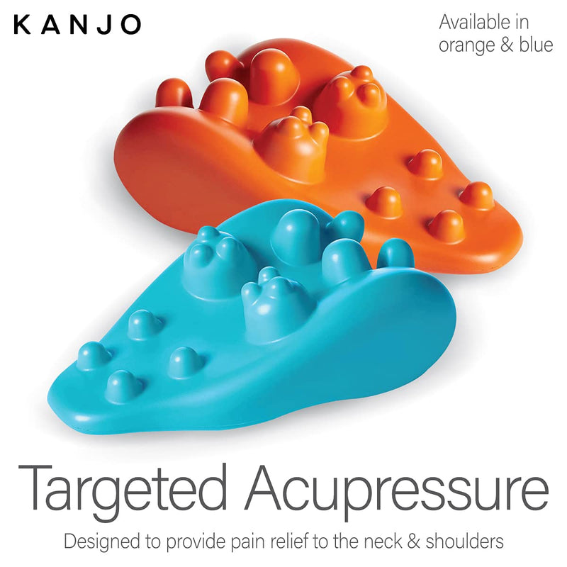 [Australia] - Kanjo Acupressure Neck Pain Relief Cushion | Cervical Traction Device & Acupressure Cushion for Muscle Tension & Relaxation | Helps Relieve Neck & Shoulder Pain | FSA & HSA Eligible | Blue Original Neck Cushion - Blue 