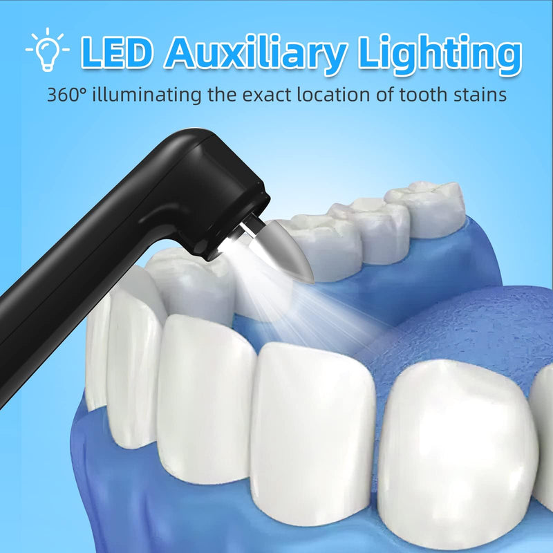 Electric Tooth Polisher, Multifunctional Replacement Head Teeth Cleaning Kit for Fighting Tooth Smoke and Tea Stains, USB Charging, Waterproof White