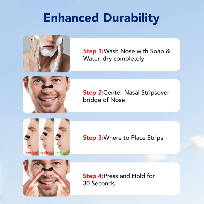 [Australia] - Nasal Strips for Snoring ‚Äì Extra Strength Nose Strips for Breathing Day and Night Use with Strong Adhesion ‚Äì Stops Snoring, Improves Sleep and Workout Performance ‚Äì Comfortable for Men & Women ‚Äì 60ct Blue 