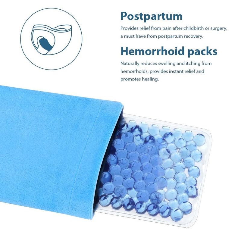 [Australia] - ACWOO Postpartum Compress Cold & Warm, Postpartum Compress for Caesarean Section, Hemorrhoids or Menstrual Cramps Pain and Discomfort (Blue) Blue 