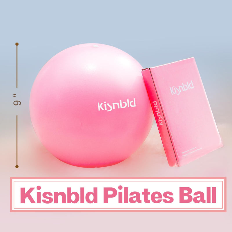 [Australia] - Small Exercise Ball, 9 Inch Mini Pilates Ball, Anti Burst and Slip Resistant Mini Yoga Ball for Stability, Fitness, Physical Therapy, Stretching & Core Strength Workout at Home Gym & Office 1Misty Rose 