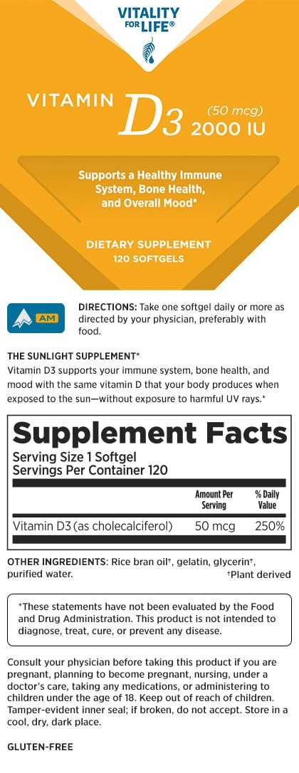 Melaleuca Vitality Vitamin D3 120 Tablets