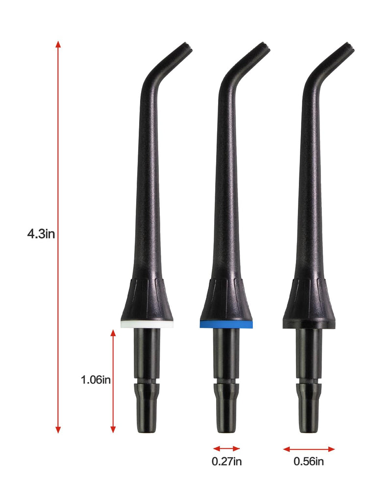 MySmile 10 Pcs Replacement Jet Tips Water Dental Flosser, Oral Irrigator Nozzle Set & Storage Case, Compatible MySmile Cordless Select LP211 and LP221 Black