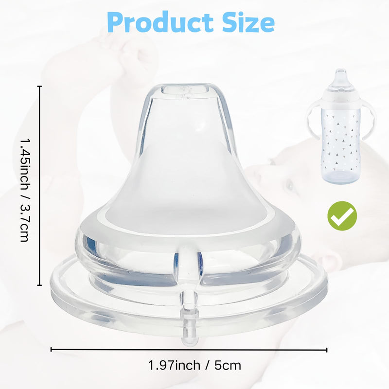 [Australia] - 6 Pack Replacement Silicone Spout Compatible with NUK Active and Learner Cups, Clear Silicone Dishwasher Safe No Spill BPA Free Nipple Replacement Spouts 1 Count (Pack of 6) 