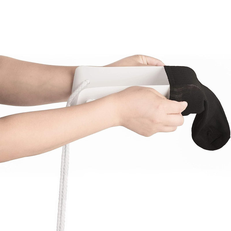 [Australia] - DILSIAI Sock Aid Device for Seniors Assistant Device no Bending Helper Easy on and Off Stocking - Without Bending, Slip Resistance, Reliable Sock Aid Device for Seniors (White) White 
