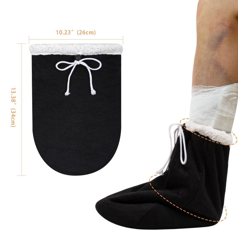 [Australia] - Nogsay Plaster Toe Protector Socks, Plaster Socks, Plaster Toe Protector Socks for Men and Women, Cast Sock Toe Cover, Soft Thick, Plush Foot Warmer, Plaster Hiking Boots Protection 