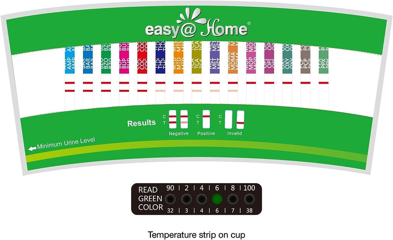 [Australia] - Easy@Home 14 Panel Drug Test Cup: 6 Pack at Home Drug Test Kit Test for AMP/BUP/BAR/BZO/COC/MDMA/MET/MTD/OPI2000/OXY/PCP/PPX/TCA/THC50, Highly Sensitive THC Tests for Home Use #ECDOA-1144A3 6 Count (Pack of 1) 