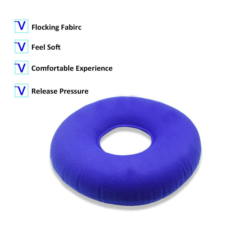 [Australia] - Butt Round Pillow for Tailbone Pain, Pillow Flocked Fabric Air Pillow for The Home, Office,Hiking,Camping,Traveling,Napping,Desk Rest,Neck & Lumbar Support 