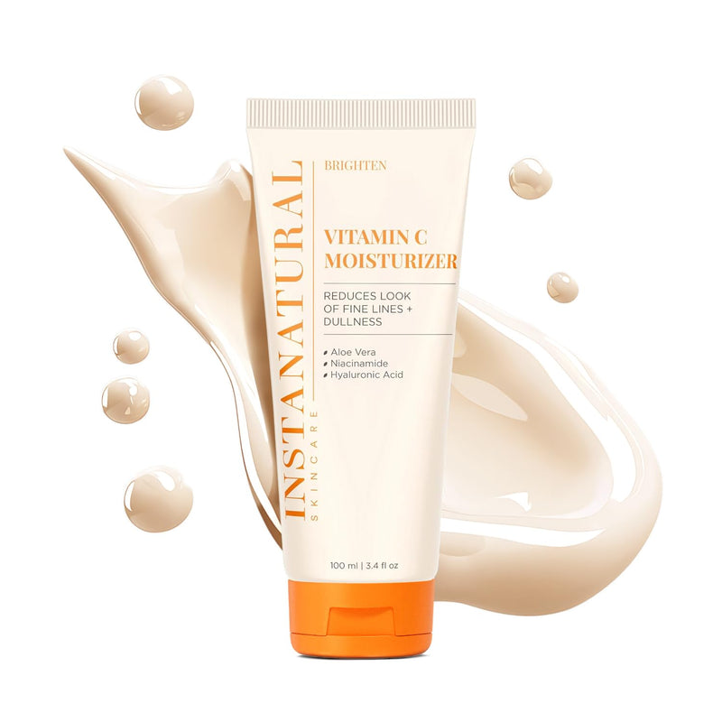 InstaNatural Vitamin C Moisturizer Face Cream, Brightens and Reduces the Look of Fine Lines and Wrinkles, Moisturizing Lotion for Dry Skin, with Hyaluronic Acid, 3.4 FL Oz | Face Cream with Hyaluronic Acid, Niacinamide, and Aloe Vera, Moisturizing Loti...