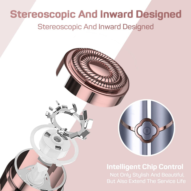 Facial Hair Removal for Women, Electric Painless Facial Hair Remover for Face, Chin, Lip with a Velvet Bag Blue